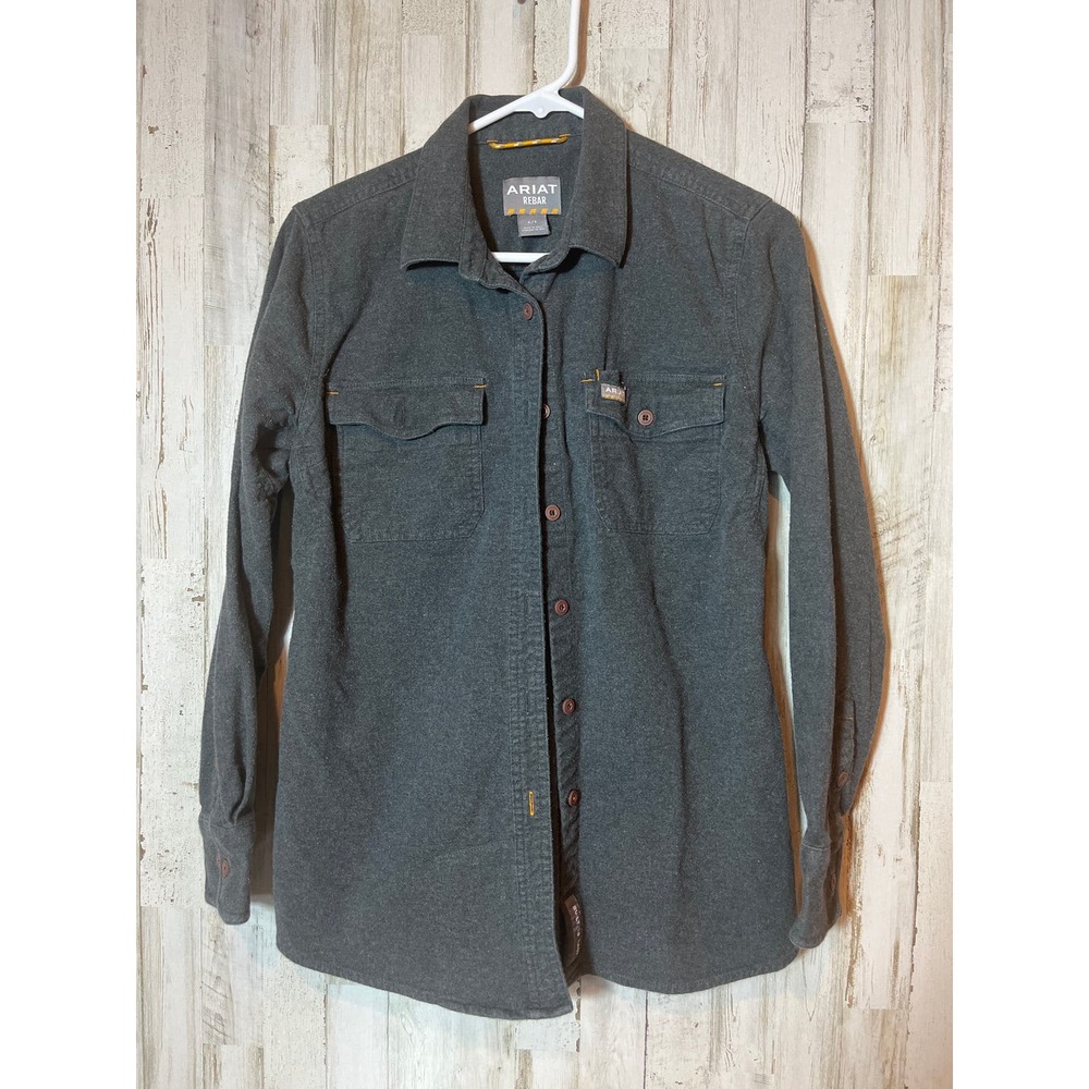 Ariat Rebar Small Gray Longsleeve work shirt